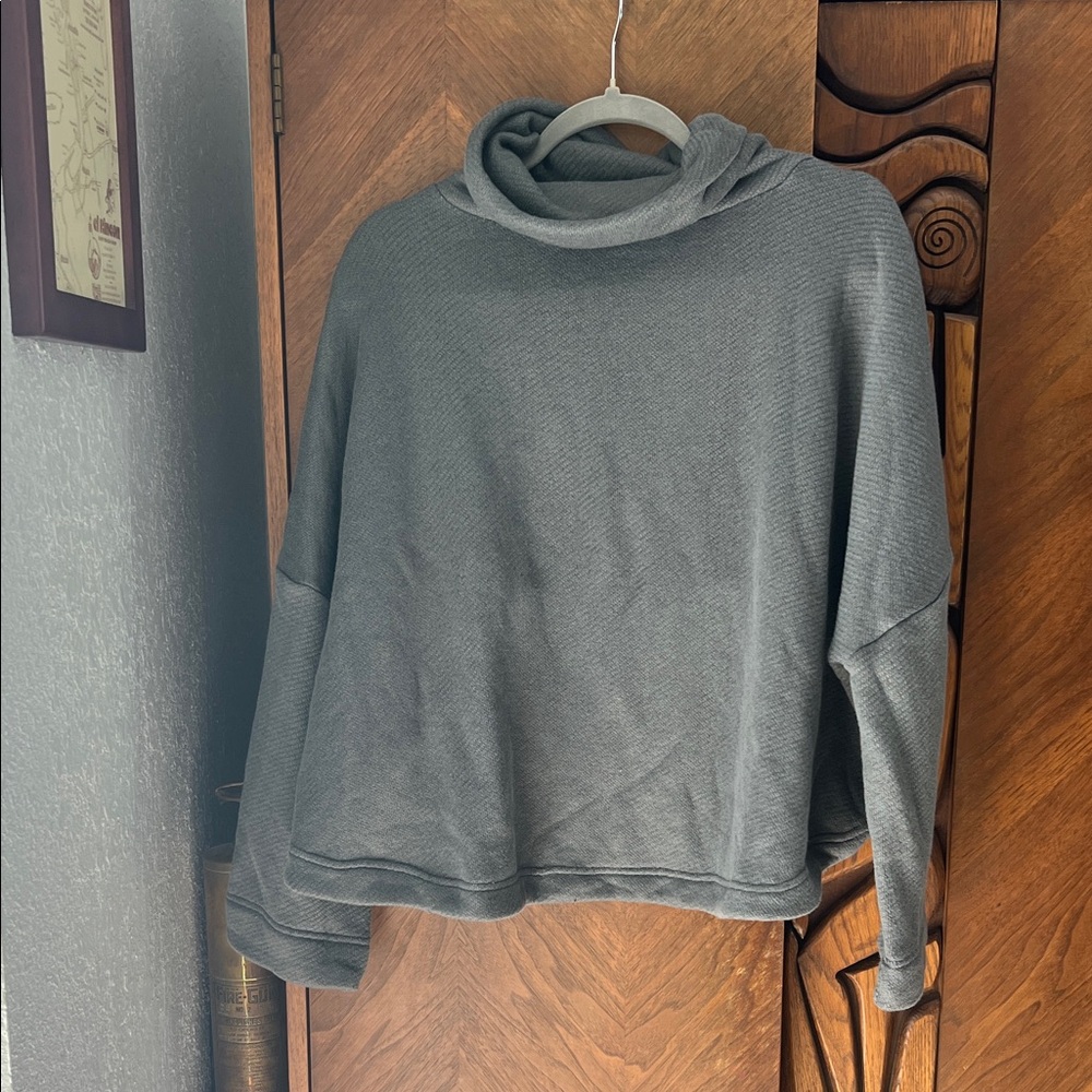 Free People Reversible Gray Turtle Neck Sweater
